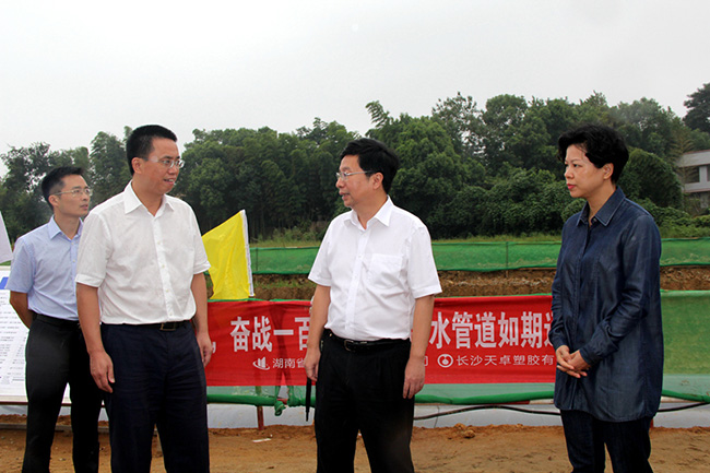 市領導張迎春、夏建平、劉明理等參加調研，望城區領導孔玉成、鄒特等陪同調研